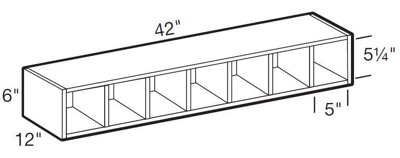 WR4212 - Manhattan High Gloss White - 42wX12dX6h Wine Row