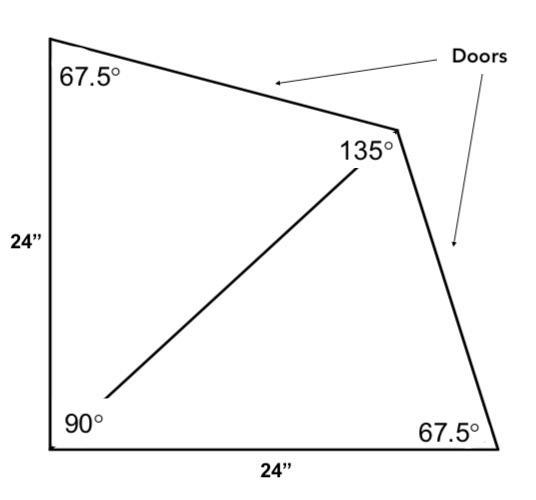 AB24 - Trenton Slab - Angled Base End Cabinet