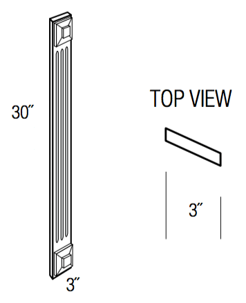 AF330F - Dover Lunar - 3x30" Angled Filler