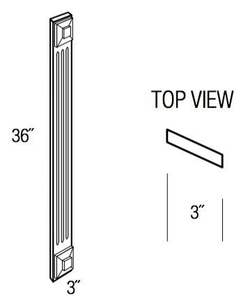 AF336F - Dover White - 3x36" Angled Filler