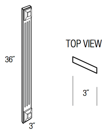 AF336F - Norwich Slab - 3x36" Angled Filler