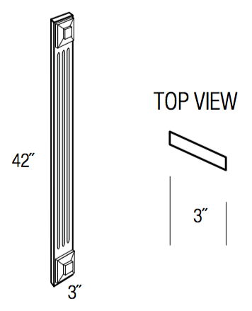 AF342F - Dover White - 3x42" Angled Filler