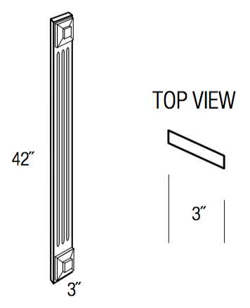 AF342F - Norwich Slab - 3x42" Angled Filler