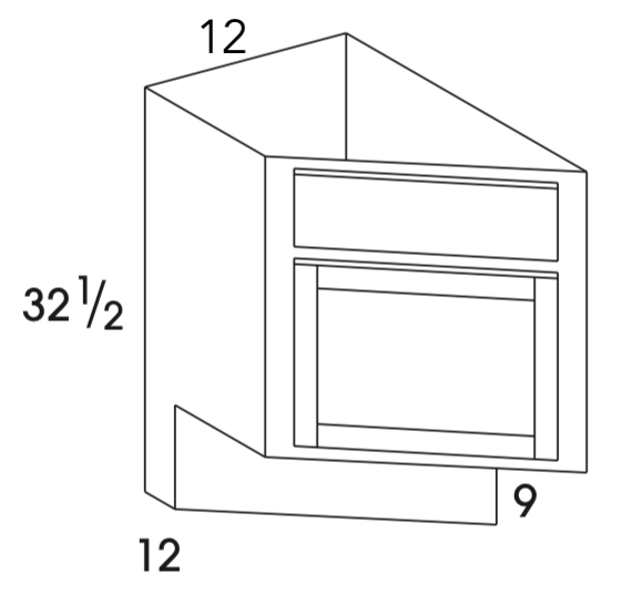 BEC12LADA - Dartmouth White - ADA Base End Cabinet - Single Door - Special Order