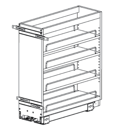 BF09PULL - Amesbury White - Base Pull-out for 9" Base