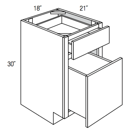 WP1884PO - Norwich Recessed - Pantry Cabinet - Single Door with