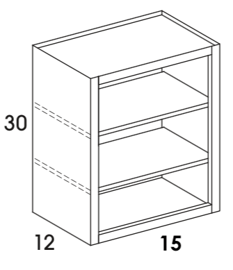 BK1530 - Berwyn Opal - Bookcase Cabinet - Special Order