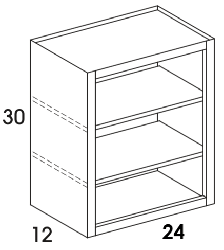 BK2430 - Berwyn Opal - Bookcase Cabinet