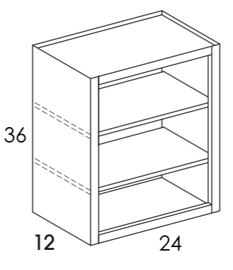 BK2436 - Berwyn Opal - Bookcase Cabinet