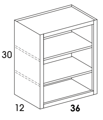 BK3630 - Berwyn Opal - Bookcase Cabinet - Special Order