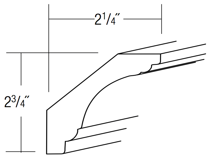 CCM8 - Amesbury Mist - Crown Molding - COVE