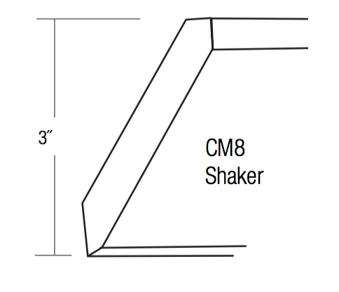 CM8-S - Dover White - Shaker Crown Molding