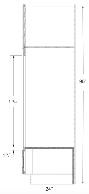 COC3396 - Essex Castle - Combination Oven Cabinet - Assembled - See Specs For Openings