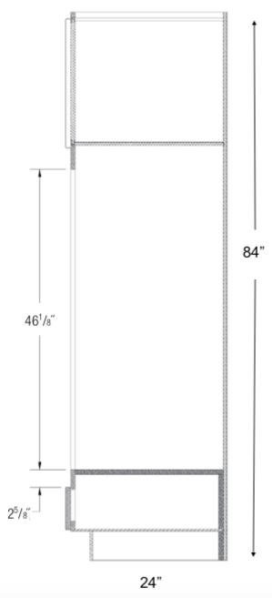 DOC3384 - Dover Lunar - Double Oven Cabinet - Assembled - See Specs For Openings