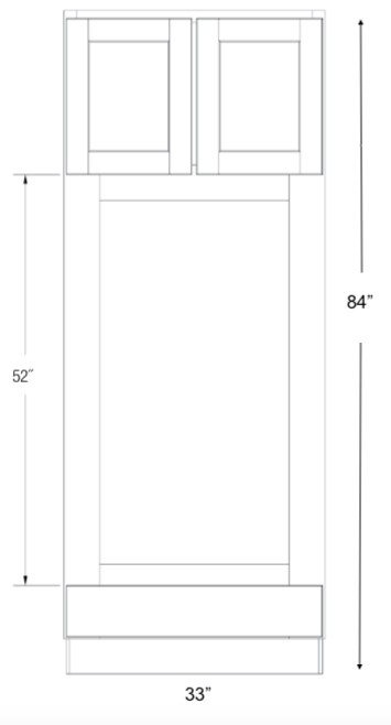 DOC3384 - Dover Lunar - Double Oven Cabinet - Assembled - See Specs For Openings