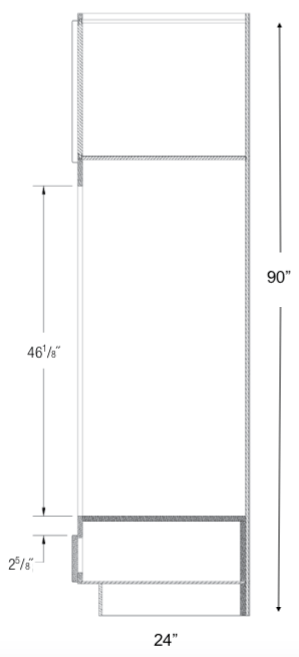 DOC3390 - Dover Lunar - Double Oven Cabinet - Assembled - See Specs For Openings