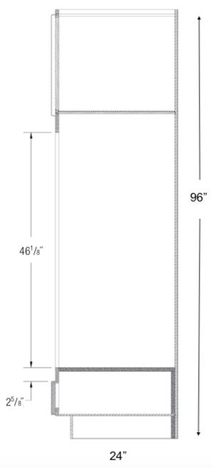 DOC3396 - Dover Lunar - Double Oven Cabinet - Assembled - See Specs For Openings