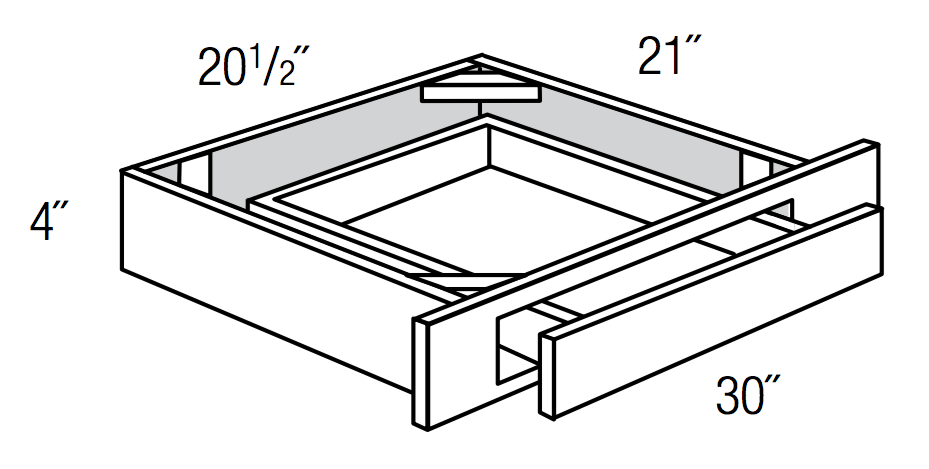 DU3021 - Dover White - Desk Drawer Unit