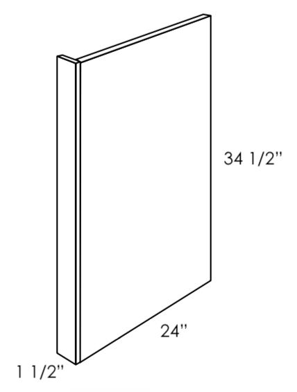 DWP1.5 - Dartmouth White - Dishwasher Panel - 1 1/2