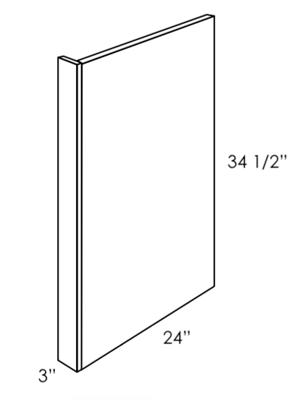 DWP3 - Berwyn Opal - Dishwasher Panel - 24" x 34 1_2" w/ 3" stile