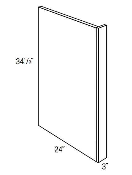 DWR3 - Dover White - Dishwasher End Panel