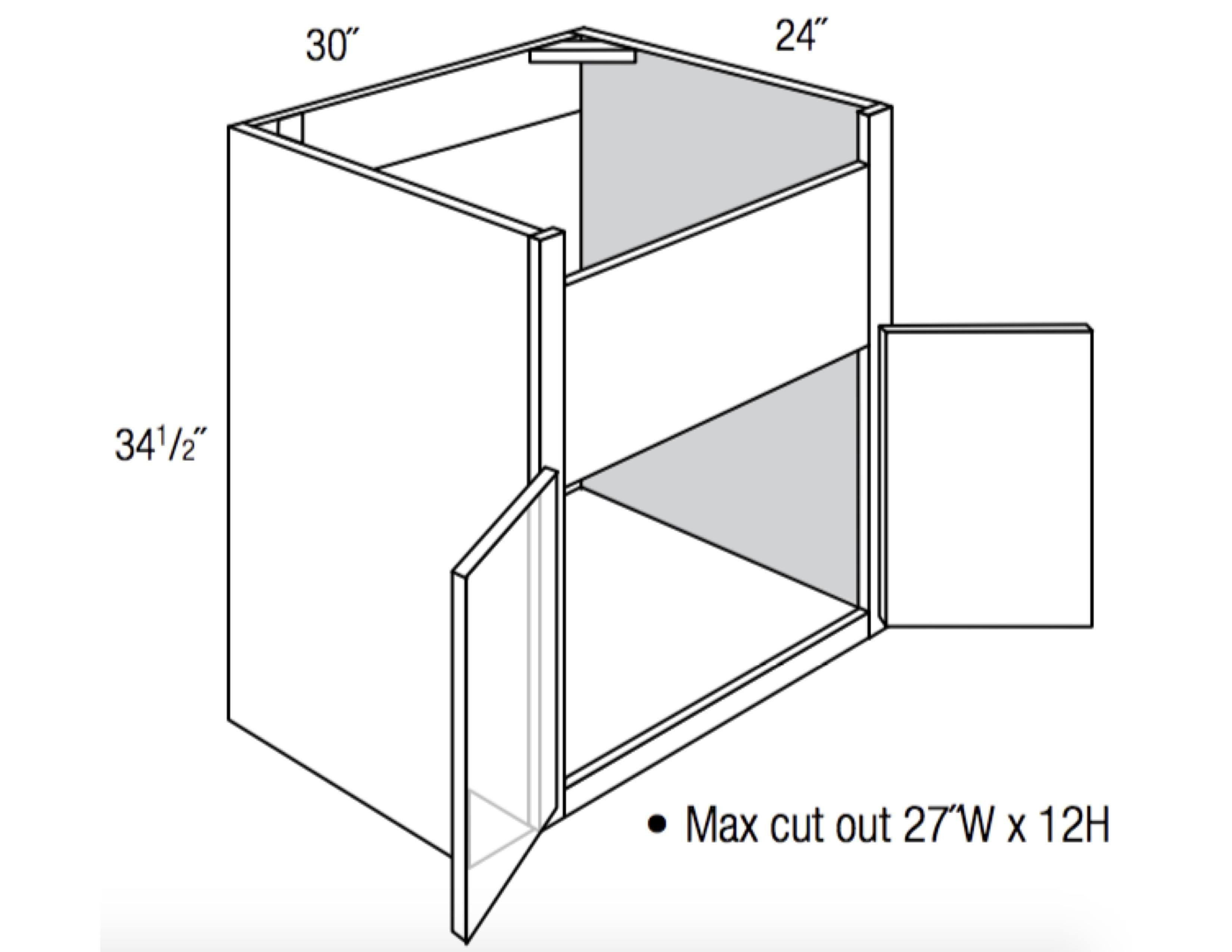 FSB30B - Upton Brown - Farmer Sink Base - Butt Doors