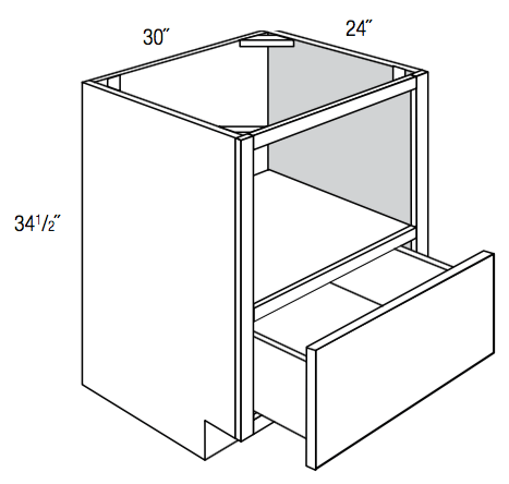 MB30 - Dover White - 30" W Microwave Base