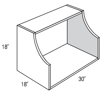 MO3018 - Upton Brown - Microwave Cabinet