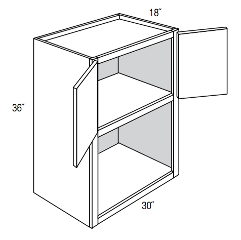 MW3036  - Norwich Slab - Microwave Wall Cabinet