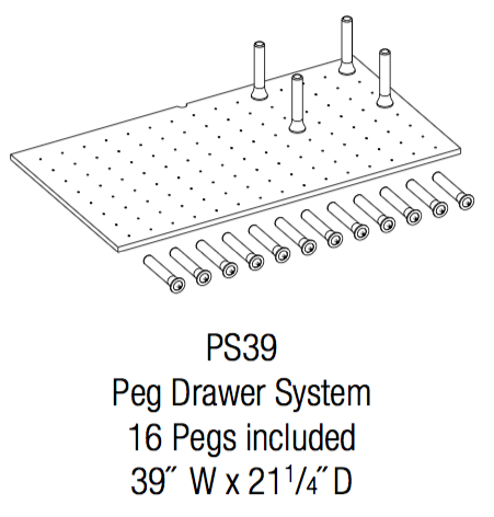 PS39 - Essex White - Peg Drawer System