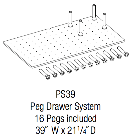 PS39 - Trenton Slab - Peg Drawer System