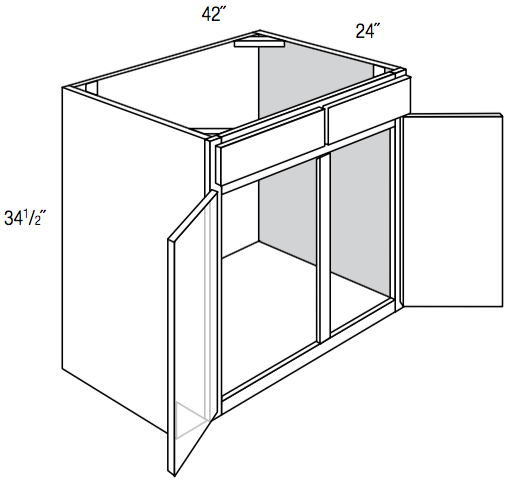 SB42 - Essex Truffle - Sink Base - Double Doors