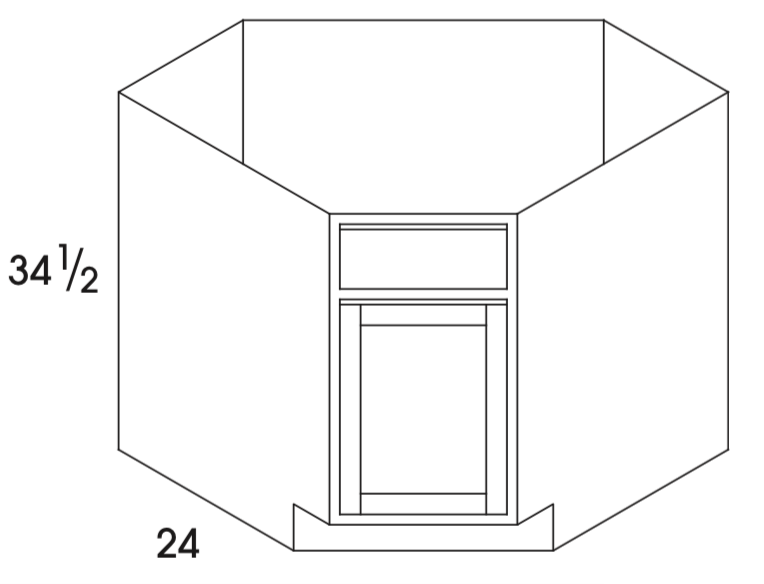 42″ Sink Base Corner Cabinet available in 36″