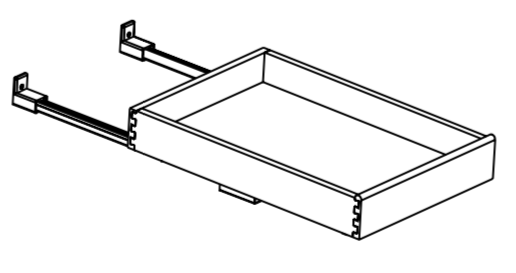 SCRT15 - Amesbury White - Soft-close roll-out tray - For 15" Base