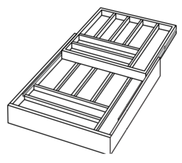 TTCD18 - Amesbury Mist - 2-Tier cutlery drawer