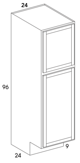 U249624ADA - Dartmouth Brownstone - ADA Pantry/Utility Cabinet - 24" Deep - Two Single Doors - Special Order