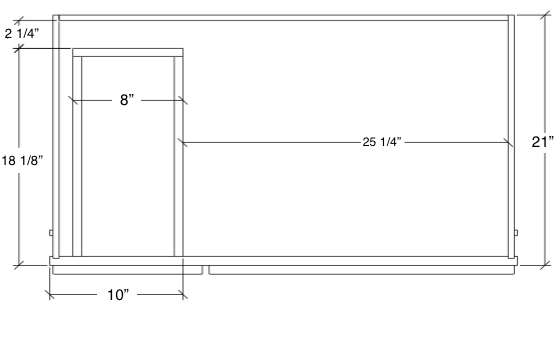 V3621D-L - Dover Castle - Vanity Base 2 Door, 2 Drawers - Drawers on Left