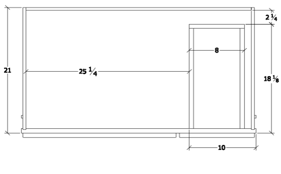 V3621D-R - Dover Castle - Vanity Base 2 Door, 2 Drawers - Drawers on Right