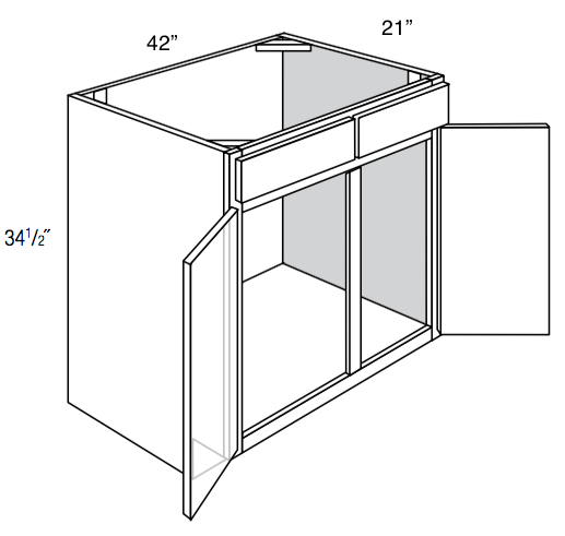 V4221 - Amesbury Mist - Vanity Base - Double Doors