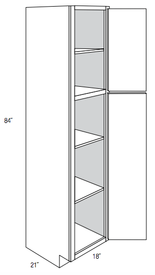 VLC1884 - Dover White - Vanity Linen Closet