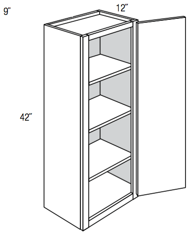 W0942 - Amesbury Mist - Wall Cabinet - Single Door