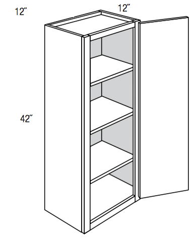 W1242 - Amesbury Mist - Wall Cabinet - Single Door