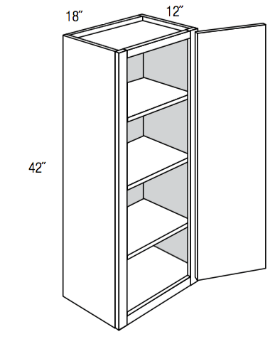 W1842 - Amesbury Mist - Wall Cabinet - Single Door