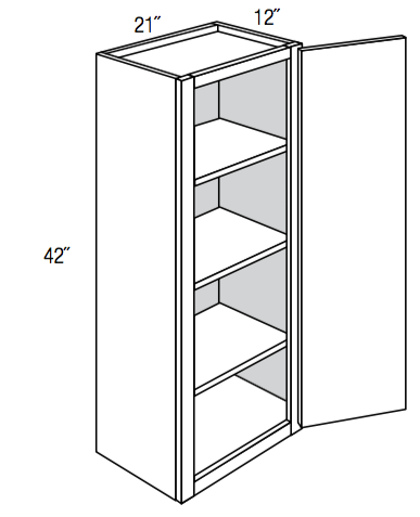 W2142 - Trenton Slab - Wall Cabinet - Single Door