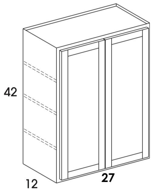 W2742 - Berwyn Opal - Wall Cabinet - Butt Doors