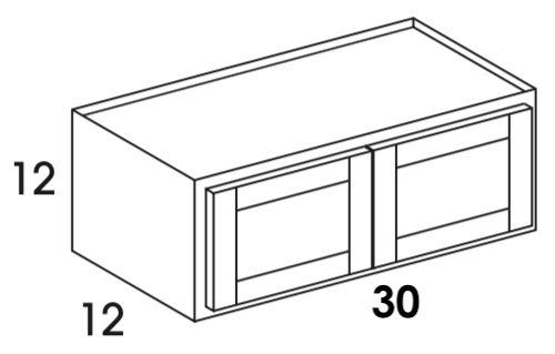 W3012 - Berwyn Opal - Wall Cabinet - Butt Doors