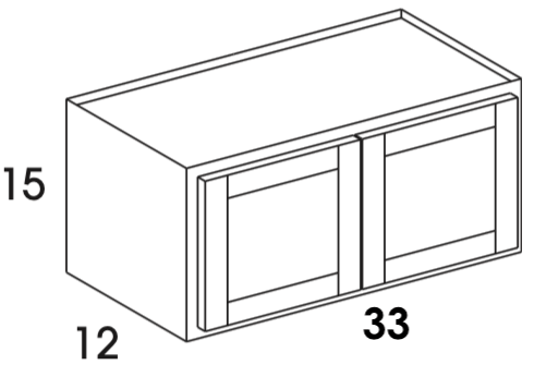 W3315 - Berwyn Opal - Wall Cabinet - Butt Doors