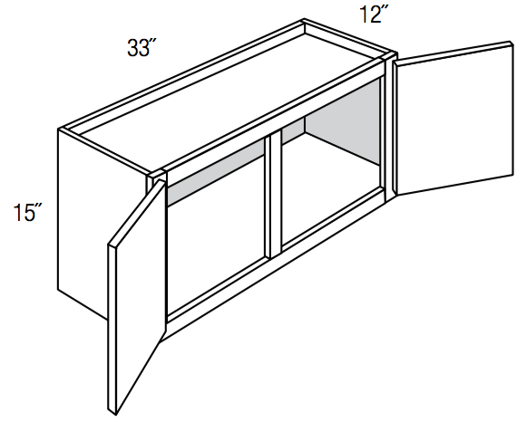 W3315 - Yarmouth Raised - Wall Cabinet - Double Doors