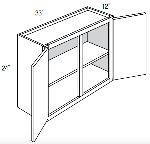 W3324 - Amesbury White - Wall Cabinet - Double Doors