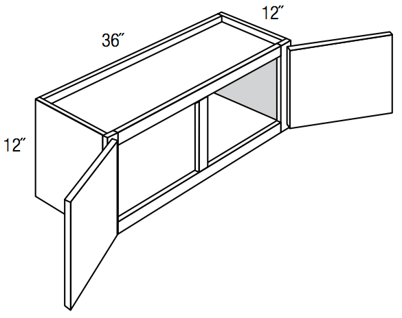 W3612 - Yarmouth Slab - Wall Cabinet - Double Doors